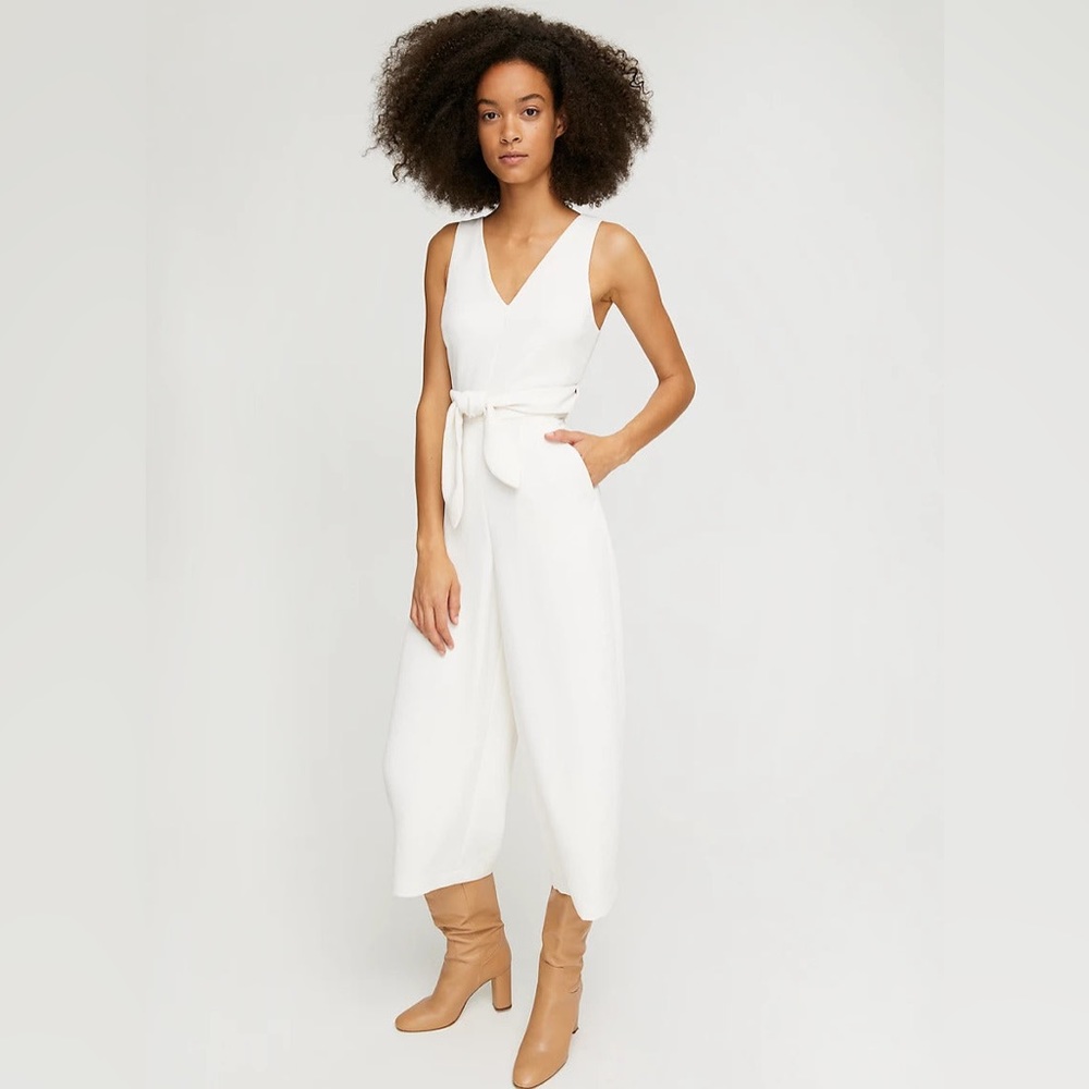 Aritzia Wilfred new ecoulement jumpsuit wide cropped leg size 00